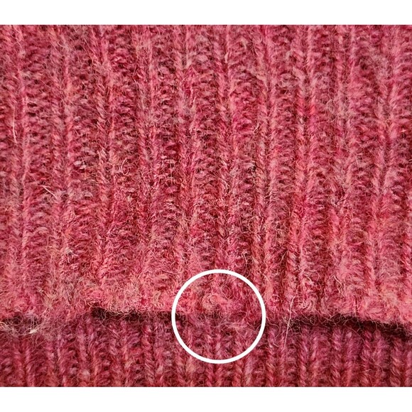 Ralph Lauren Made in Scotland Womens Wool Sweater Magenta Pullover Jumper Sz S/P - Picture 10 of 10